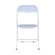 image 5 of 4-Pc Folding Chair Set with Cushioned PVC Seat and Back | White | 4