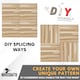 image 4 of NOVECRAFTO Vinyl Floor Tiles Self Adhesive – 12x12in Peel and Stick Flooring for Kitchen, Bathroom & Living Room – Beige Brown Wooden Stripes Design Brown | 2.79 sqm