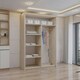 image 3 of Sliding wardrobes 4U Modern Full Mirror Sliding Door Wardrobe Multi Size & Color Options - 120cm Brown | 120cm(Oak)