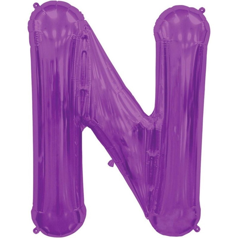 NorthStar N Letter Foil Balloon - Purple - One Size