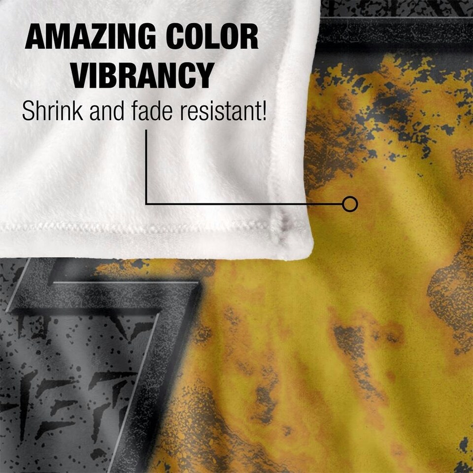 image 1 of Black Adam Paint Logo Blanket - Multicoloured - One Size