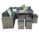 image 2 of The Tarporley Grey 9 Seat Corner Rattan Dining Set