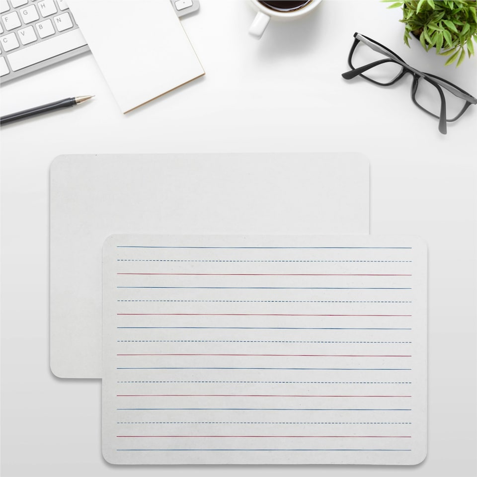 image 1 of Pack of 6 Rigid MDF Handwriting Lines A4 Whiteboards
