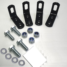 Court Hoop Top Railing Panel - Solid Steel - Fits Gap of 1830 mm x 490 mm High - Electro Galvanised/Black Powder Coated | Black | 1