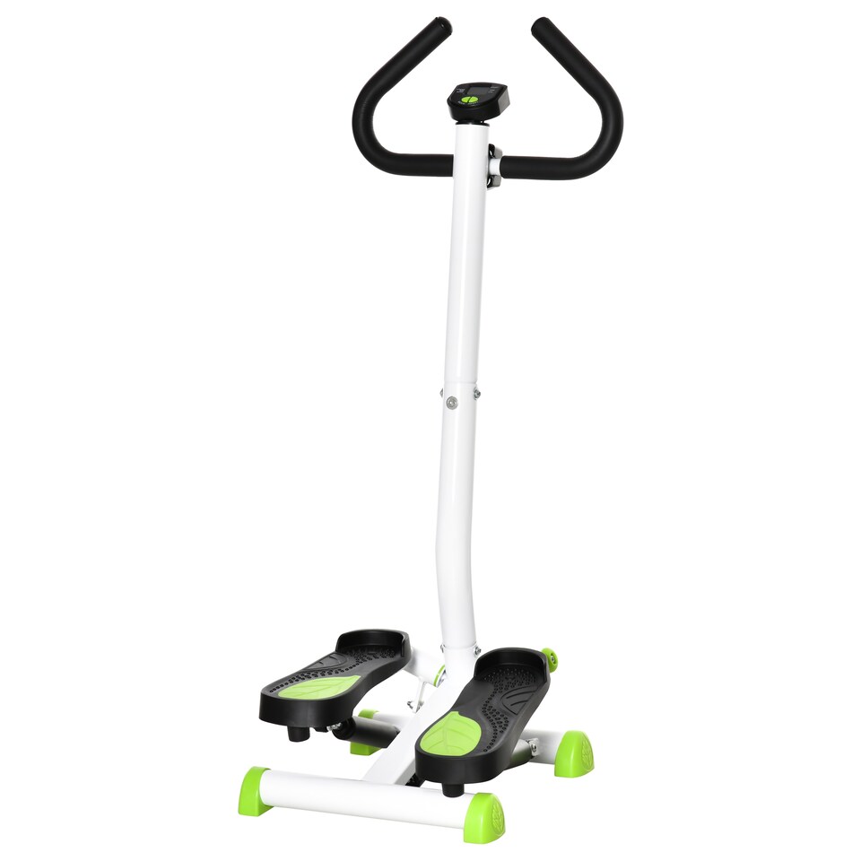 image 1 of HOMCOM Twister Stepper Step Machine with LCD Screen - Grey