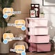 image 7 of HOMCOM 4 Drawers Plastic Storage Units, 4 Tier Kids Storage Units, Children Toy Chest for Nursery, Playroom, Bedroom, Pink | Pink