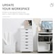 image 3 of Vinsetto Mobile Filing Cabinet, 7-drawer File Cabinet with Wheels, White