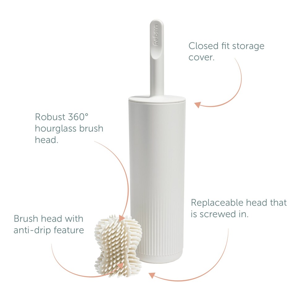 image 1 of ReBorn Recycled Toilet Brush White | Stone