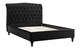 image 5 of 4ft6 Double Fabric upholstered, Black,buttoned back,curved bed frame,bedstead