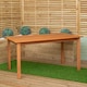 image 2 of Grasmere Outdoor 6 Person Rectangular Wooden Garden Patio Table