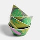 image 1 of OHS Summer Print Plastic Picnic Bowls Set of 4 Lightweight Outdoor