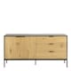 image 2 of Seaford Sideboard with 2 Doors and 3 Drawers in Black