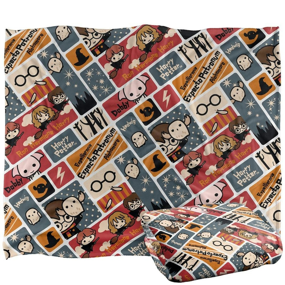 image 1 of Harry Potter Chibi Characters Blanket - Multicoloured - One Size