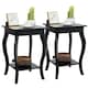 image 1 of COSTWAY Set of 2 End Table Living Room Sofa Side Table Black Black