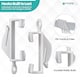 image 4 of Plastic Curtain Hook, Strong & Durable White Curtain Hooks - 50pcs