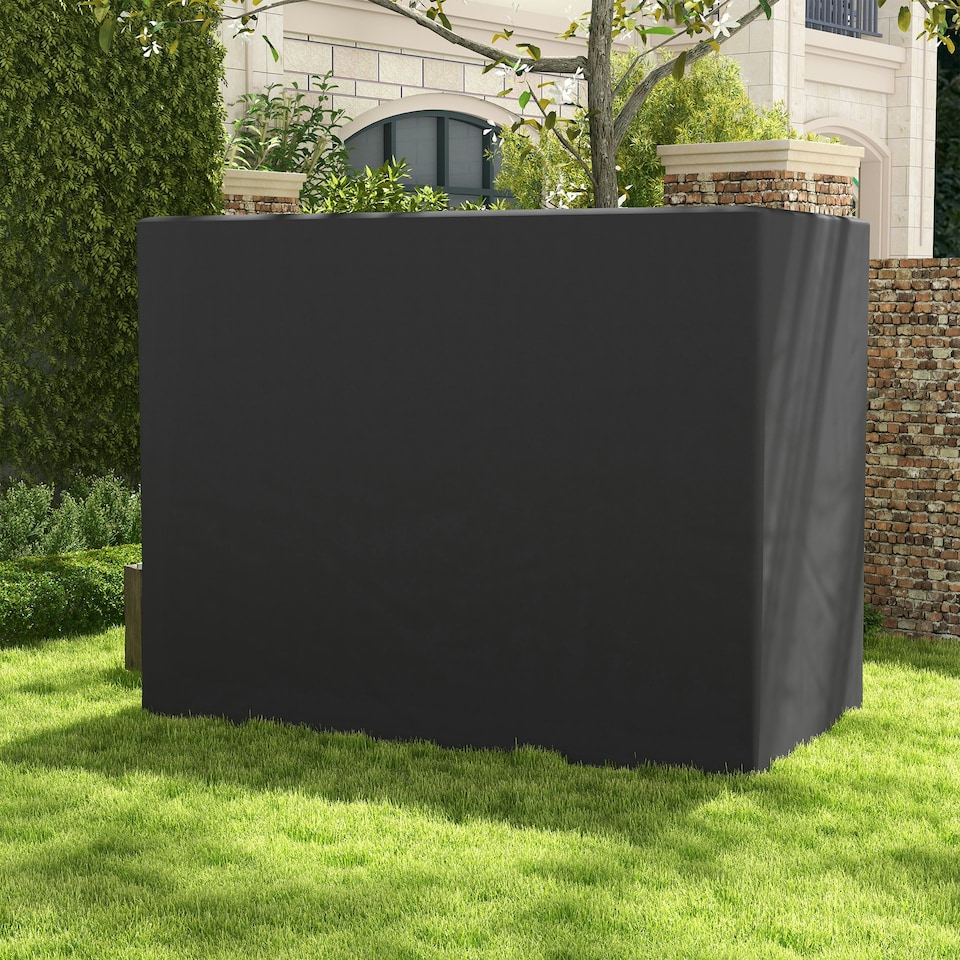 image 1 of Outsunny 240x133cm 3-Seat Outdoor Garden Swing Chair Cover Water UV Resistant Grey