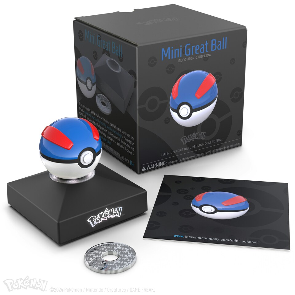 image 1 of Pokémon Die-Cast Mini Great Ball Replica Blue