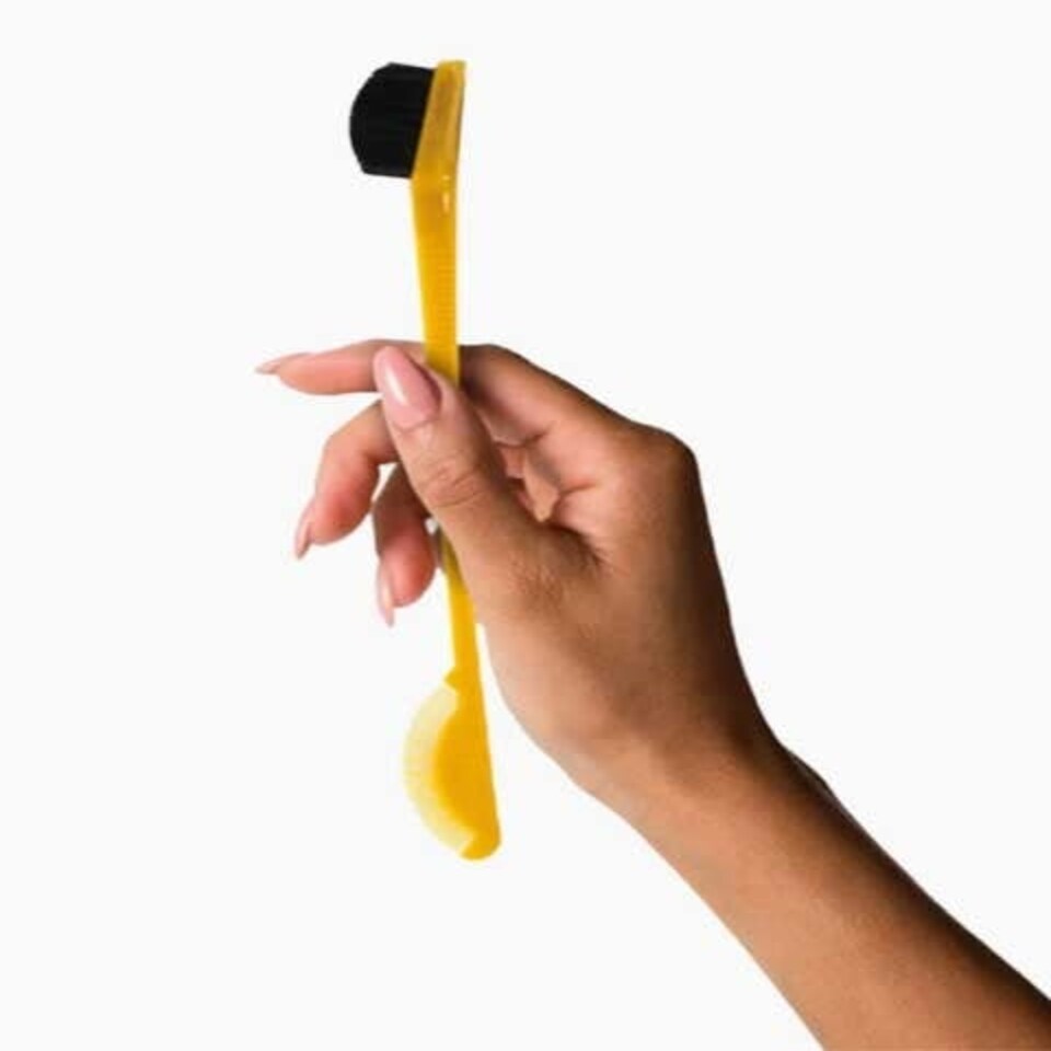EBIN Edge Brush Swine Bristles Extreme Hard Yellow