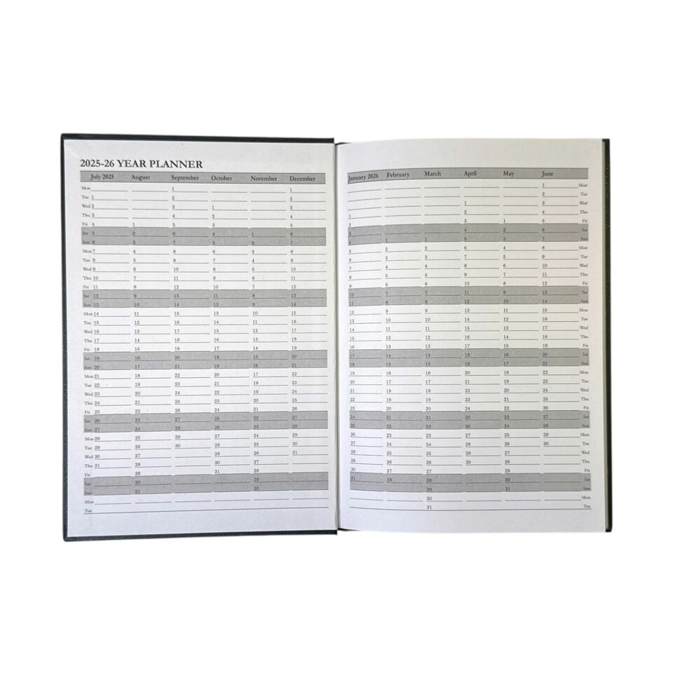 image 1 of Janrax 2025-2026 A5 Day Per Page Blue Academic Diary