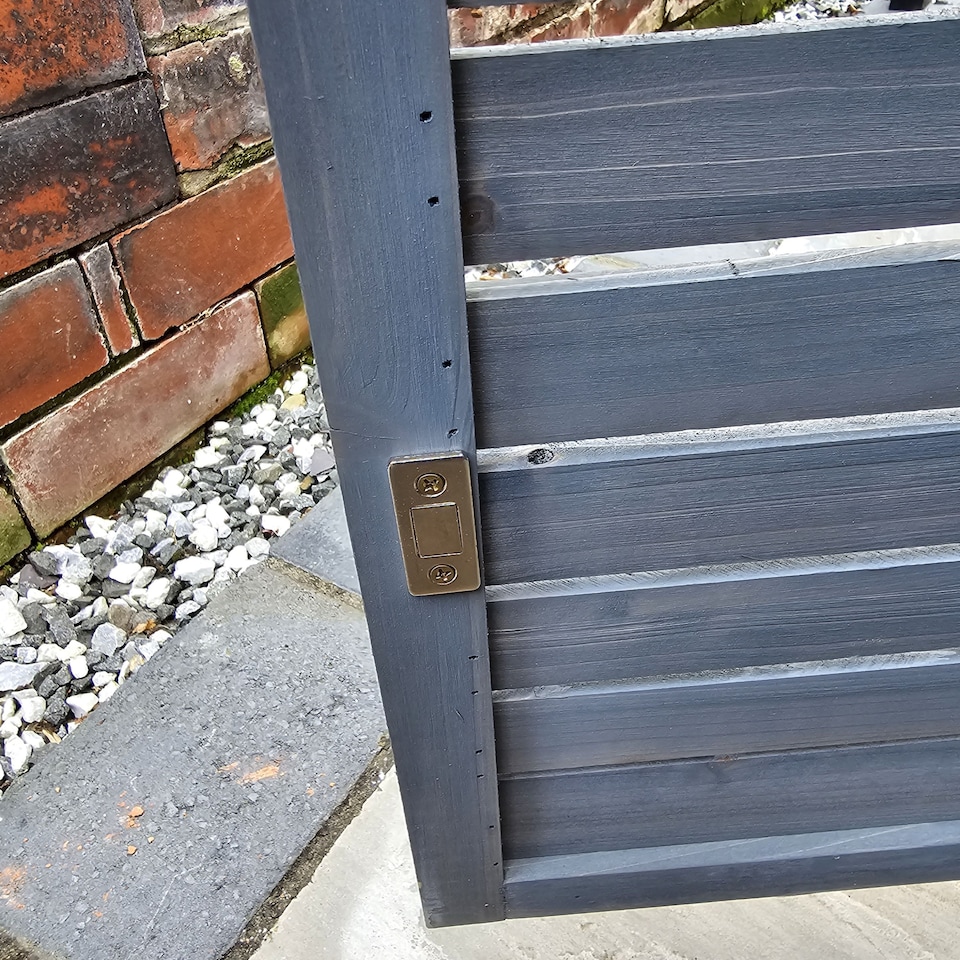 image 1 of 1.35m x 1.14m Large Grey Wooden Outdoor Garden Double Wheelie Bin Store Storage for 2 Bins