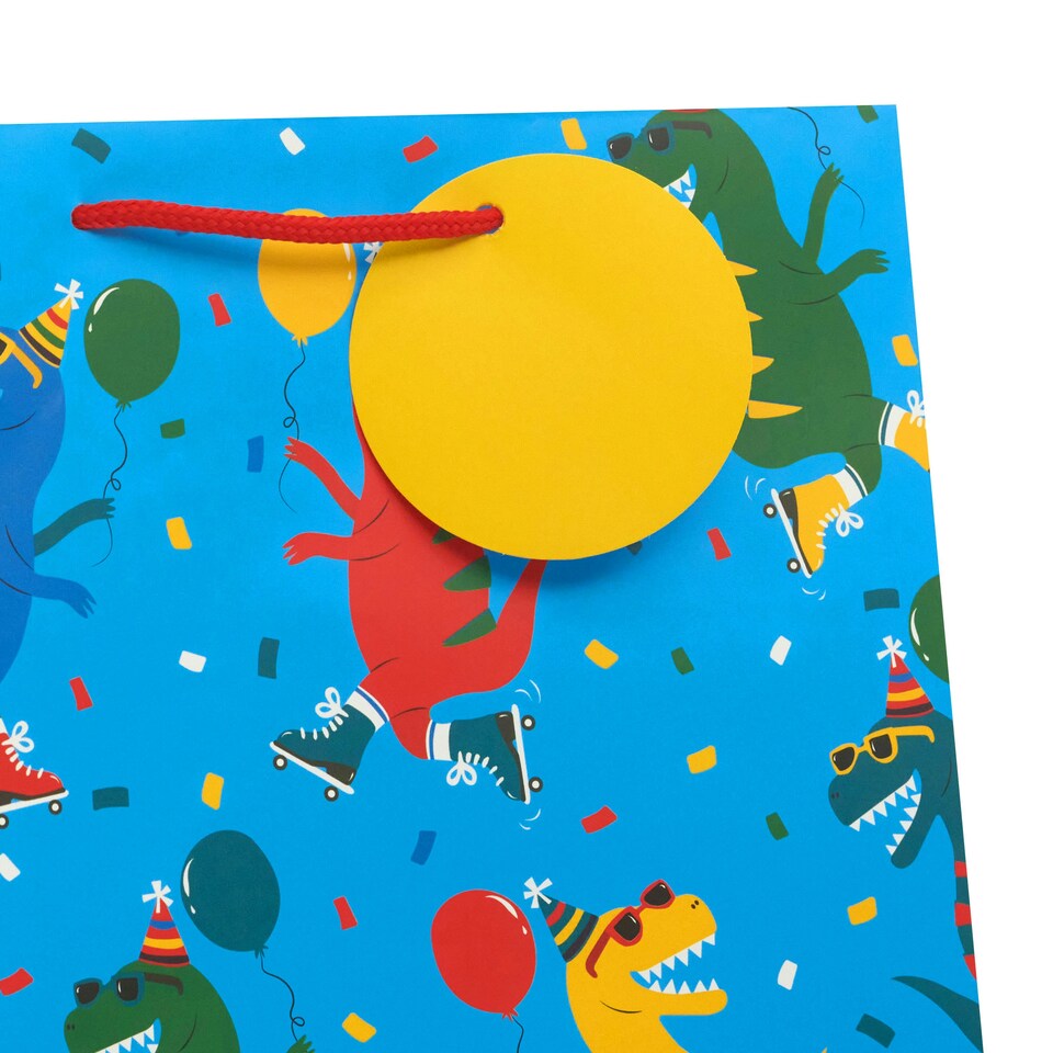 image 1 of Essentials Skating Dino Large Gift Bag - Pack of 3