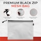 image 3 of Pack of 5 Premium Assorted Sizes Black Zip Mesh Bags by Janrax