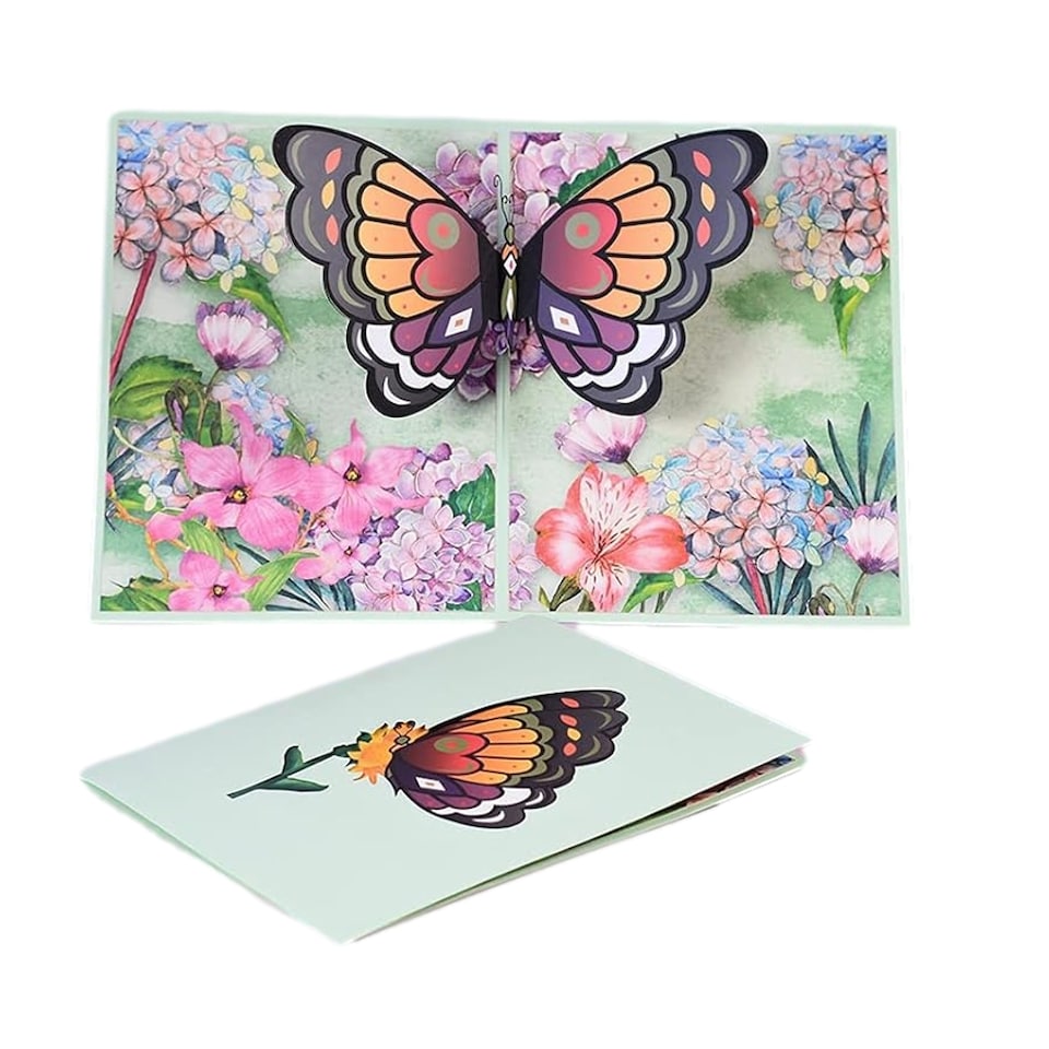 image 1 of Majestic Butterfly 3D Pop Up Greeting Card - Mother's Day Birthday