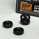 image 1 of BNDS Custom Wheel Parts Wheel and Tyre Set Flat Gloss Black 1:64 MOT Hobby BC26405BK