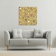 image 2 of Yellow Geometric Triangles (Canvas Print) | Cream
