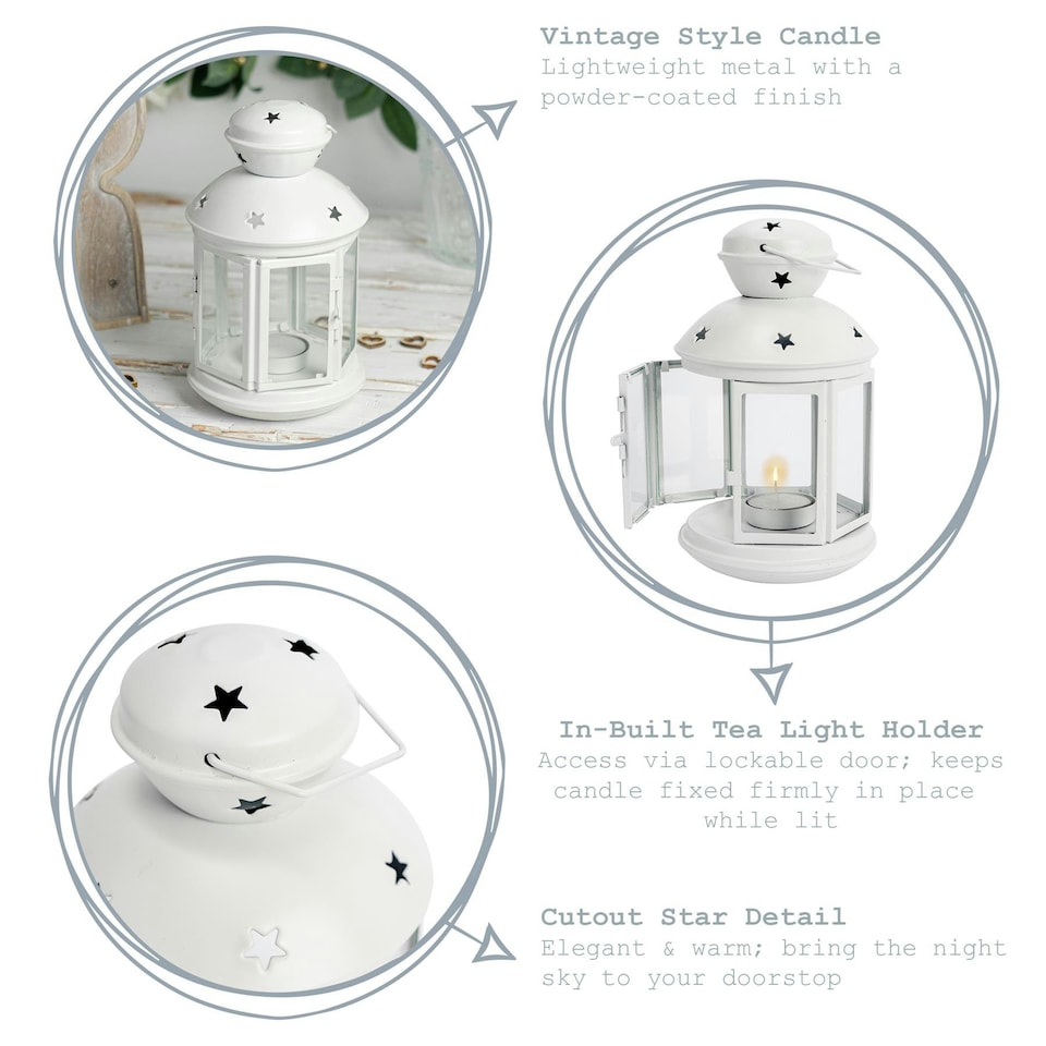 image 1 of Nicola Spring Metal Hanging Tealight Lantern - 20cm - Grey
