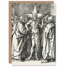 Albrecht Durer Art Card Doubting Thomas Touches Christ's Wounds