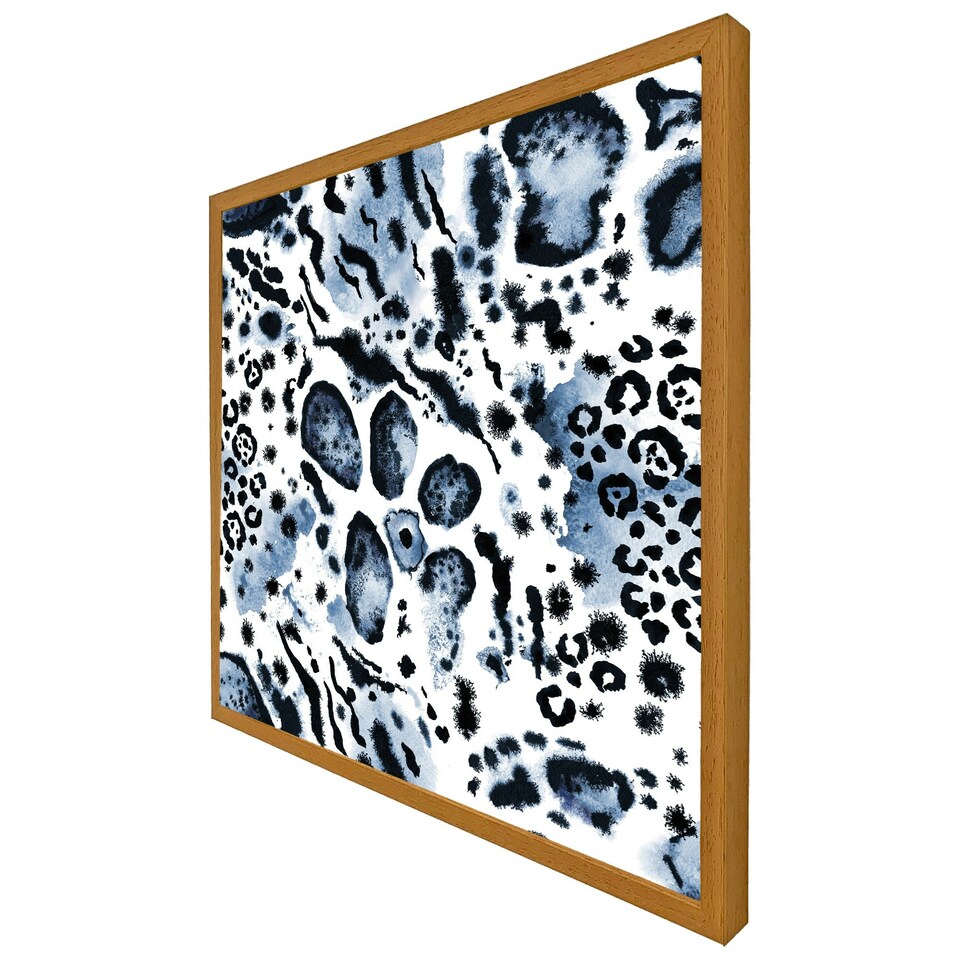 image 1 of Blue leopard print (Picture Frame) White | XL