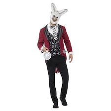 White Rabbit Deluxe Fancy Dress Costume Adult Mens Large