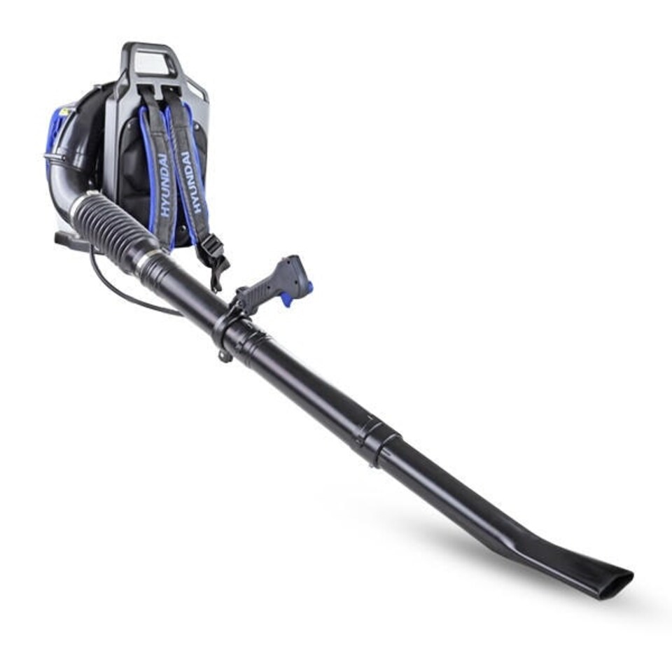 image 1 of Hyundai 52cc Backpack Petrol Leaf Blower, 170mph Air Speed, 2-Stroke HYB5200