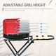 image 3 of Outsunny Foldable Charcoal Trolley Barbecue BBQ Grill Cooker Smoker W/ Wheels