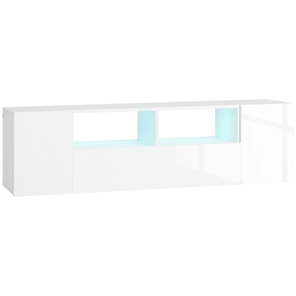image 1 of HOMCOM TV Unit Cabinet for TVs up to 60" TV Stand with LED Lights