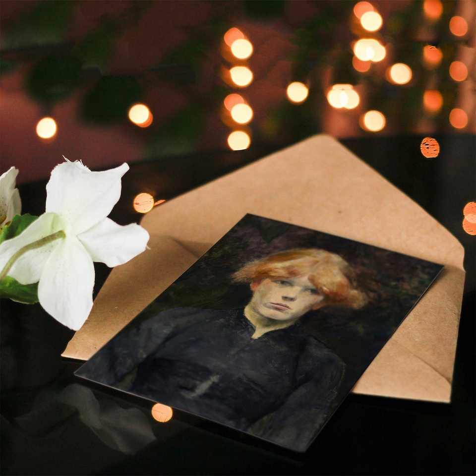 image 1 of Toulouse Lautrec Art Card Portrait of Carmen Gaudin