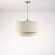 image 2 of CGC Savina Cream Fine Cotton String Large Two-Tier Drum Lampshade