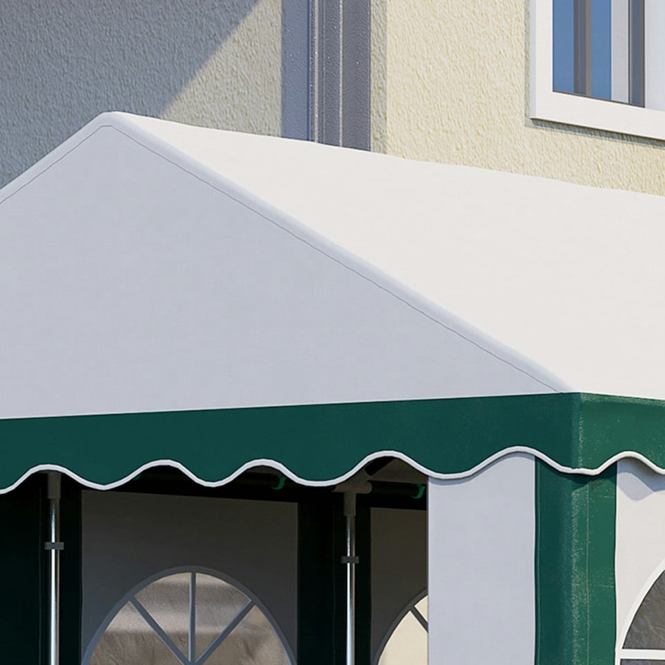 image 1 of Outsunny 6 x 4m Marquee Gazebo, Party Tent with Sides and Double Doors