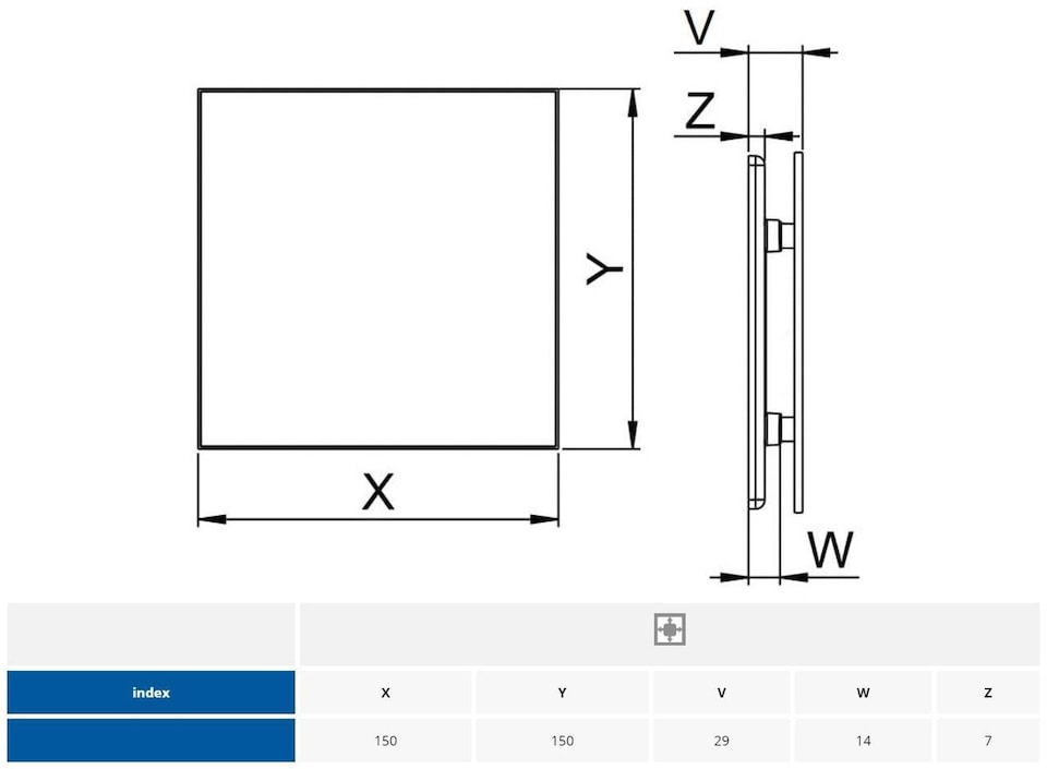 image 1 of 100mm Humidity Sensor VORTEX Extractor Fan White ABS Front Panel Wall Ceiling Ventilation