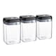 image 1 of Argon Tableware Flip Lock Plastic Food Storage Containers - 800ml - Black - Pack of 3