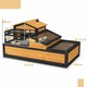 image 7 of PawHut Wooden Tortoise House Indoor Outdoor w/ Balcony, Tray, Openable Roof