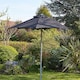 image 1 of Garden Parasol 2 Metre Patio Shade Sun Umbrella Rust Proof Aluminium Pole | Black