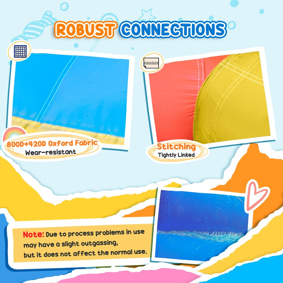 image 1 of Outsunny Bouncy Castle with Slide Pool Rocket Trampoline w/ Carrybag Blower