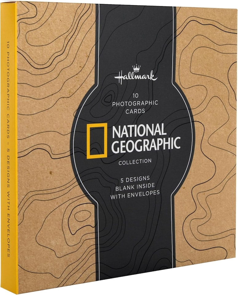 image 1 of National Geographic Photographic Animals Pack of 10 in 5 Designs Birthday Thank You Blank Cards