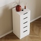 image 7 of Vida Designs Trega 5 Drawer Narrow Chest of Drawers Bedroom Storage Unit, (H) 90cm x (W) 34.5cm x (D) 36cm, White