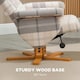 image 6 of HOMCOM Recliner Chair and Footstool Linen-touch Fabric Wooden Base Multicolour