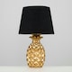 image 3 of ValueLights Pineapple Gold Table Lamp Black Tapered Shade