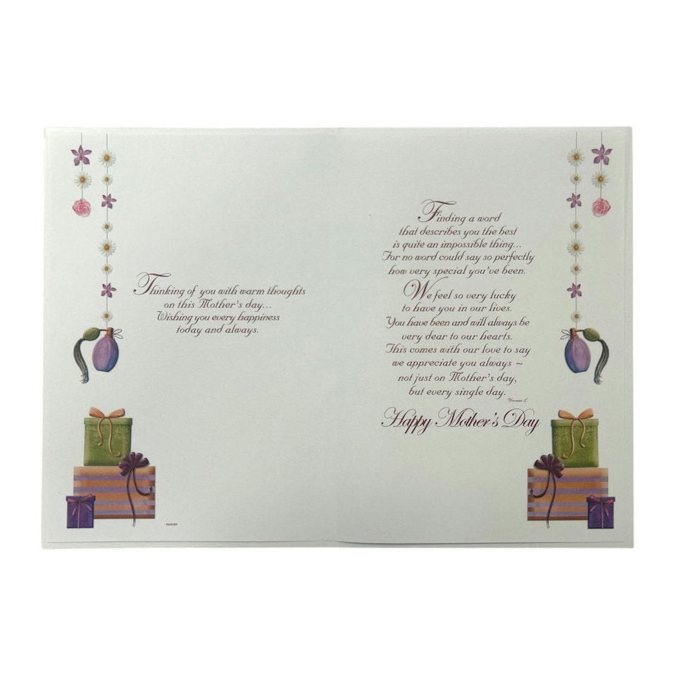 image 1 of "From Your Son and Daughter-in-Law" On Mother's Day Greeting Card