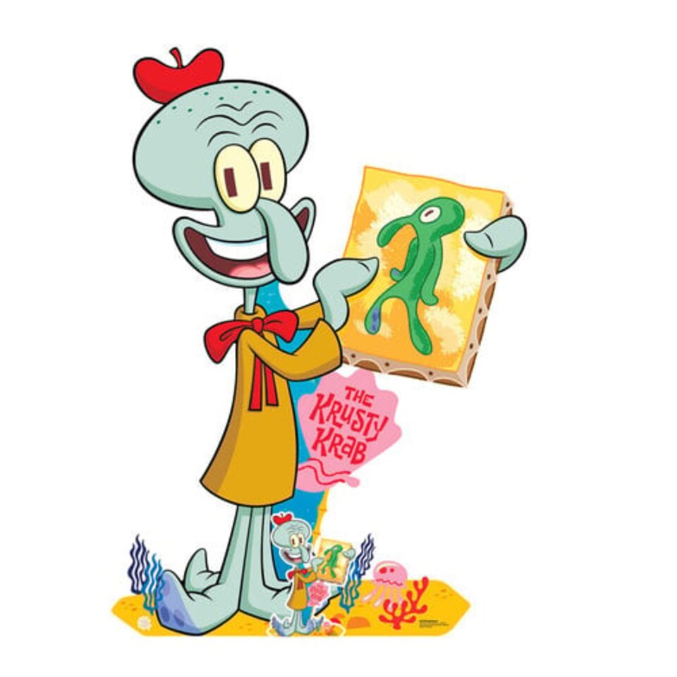 image 1 of Squidward SpongeBob Squarepants Lifesize Cardboard Cutout 135cm